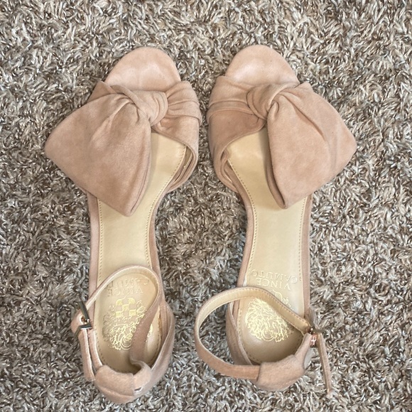 Vince Camuto Nestey Rose Tan Suede Heels 8.5 - Picture 2 of 12